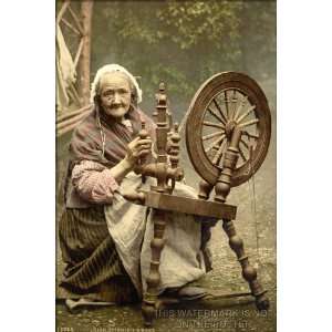  Irish Spinning Wheel, c1890   24x36 Poster Everything 