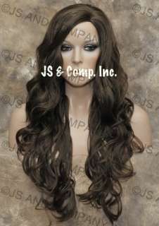 EXTRA LONG Curly Light Brown skin top WIG WIGS ob 10  