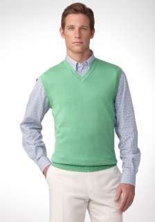 Bobby Jones Solid Pima V Neck Sweater Vest  