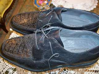 New Brassboot Black Alligator Leather shoes 10 NR $349  