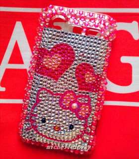 New Hello Kitty Rhinestone Bling Back Cover Case for HTC INCREDIBLE S2 