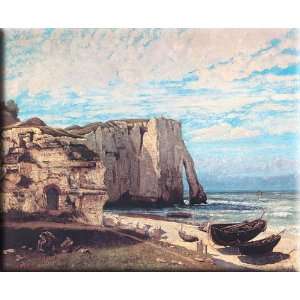   Etretat After the Storm 16x13 Streched Canvas Art by Courbet, Gustave