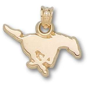  Southern Methodist University Mustang Pendant (Gold Plated 