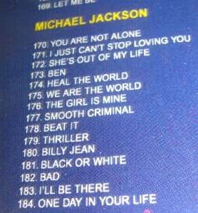 15 SONGS MICHAEL JACKSON DVD KARAOKE 200 SONGS NEW  