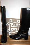 New & auth Tory Burch Donovan tall black leather riding boots size 8.5 