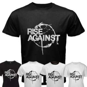 Rise Against Punk Rock Black White Custom T Shirt S 3XL  