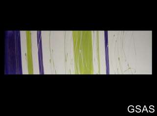 ABSTRACT CANVAS PAINTING purple white lime green. Modern wall art 