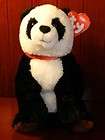   BECKETT Panda Bear Plush Stuffed Animal Toy Black White 2009 Borders