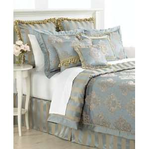   Waterford Linens Hannah Queen Comforter Set Ice Blue: Home & Kitchen