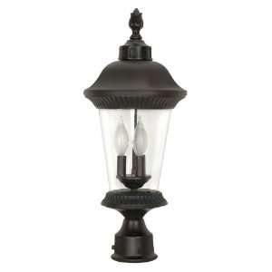   Post Lantern with Clear Seed Glass, Chestnut Bronze: Home Improvement
