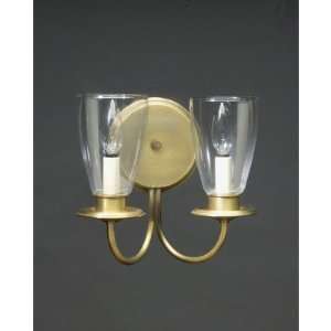   Back Plate Sconce with Shade Finish: Verdi Gris, Glass Type: Clear