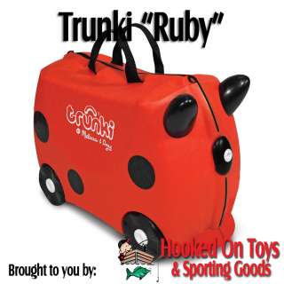 Melissa and Doug Trunki Ruby Red Suitcase Rolling Ride On Airport 