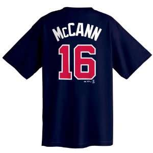 Brian Mccann Atlanta Braves Name and Number T Shirt ATHLETIC NAVY 