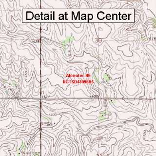 USGS Topographic Quadrangle Map   Alcester NE, South Dakota (Folded 
