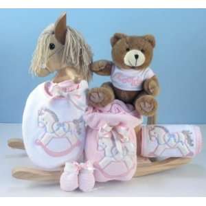  Personalized Natural Rocking Horse (Girl): Baby