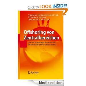 Offshoring von Zentralbereichen Von den Erfahrungen deutscher und 
