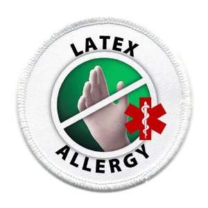  ALLERGIC TO LATEX Medical Alert Symbol 4 inch Sew on Patch 