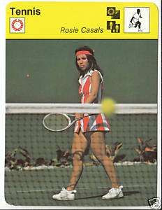 ROSIE CASALS Tennis 1978 FINLAND SPORTSCASTER CARD 1005  