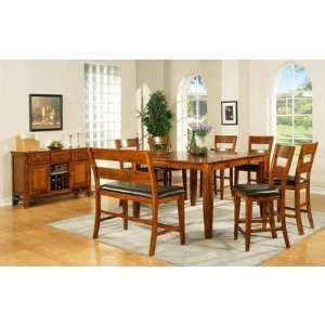    Mango Counter Height Dining Table in Light Oak: Furniture & Decor