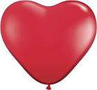 Red Heart Shaped 6 Qualatex Latex Balloons x 5