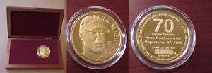 MINT 1998 Mark McGwire One Troy Ounce 24k Gold Coin  