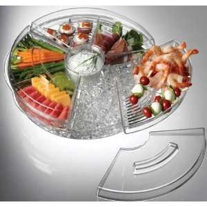  Appetizer on Ice Revolving Ice Chilled Serving Tray with 