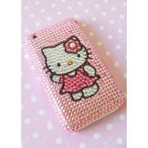 Hello Kitty iPhone 3GS Rhinestone Bling Case with Hk Pink Crystal
