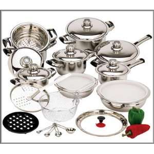   12 Element Stainless Steel Waterless Cookware Set