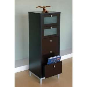   Drawer Dresser / Chest in Warm Matte Coffee Bean Furniture & Decor