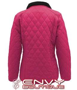 NEW WOMENS LADIES QUILTED PADDED BUTTON ZIP WINTER JACKET COAT TOP 8 