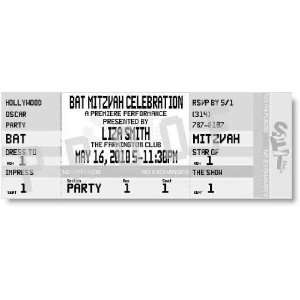  Hollywood Bat Mitzvah Ticket Invitations
