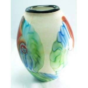  Glass   Artistic Selection   Marble Huge Millefiori Italy Art Vase