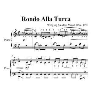  Rondo Alla Turca Mozart Easy Piano Sheet Music: Wolfgang 