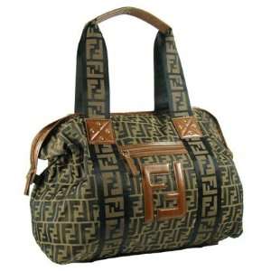  Authentic Fendi Duffel Bag Large 7vs071   Zucca Brown 