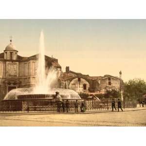  New Fountain and Diocletians Spring, Rome, Italy 1890s 