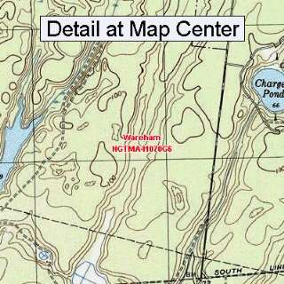  USGS Topographic Quadrangle Map   Wareham, Massachusetts 