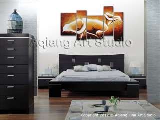 HUGE CANVAS WALL ART MODERN ABSTRACT PAINTINGS OF LILY FLOWER 
