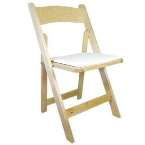    Advantage Natural Wood Folding Chair   Padded: Everything Else