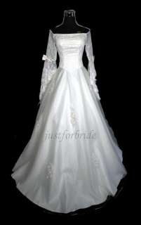 Tulle Bell Sleeves Wedding Gown Dress sz 24 Whites  