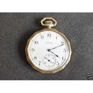  1915 Elgin Pocket Watch 15 Jewels Double Roller NICE 