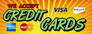 We Accept Credit Cards Banner  