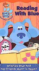 Blues Clues   Reading With Blue VHS, 2002  