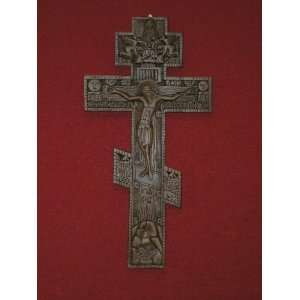    Large Alabaster Byzantine Wall Crucifix from Italy 