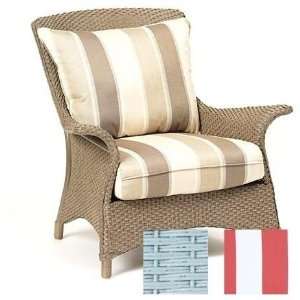   Lounge Chair With Cabana Stripe Coral Fabric Patio, Lawn & Garden