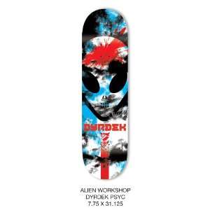 Alien Workshop Dyrdek Psych Skateboard Deck, 7.75 Sports 