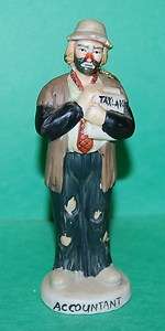   EMMETT KELLY COLLECTION CHRISTMAS ORNAMENTS ACCOUNTANT 4 1/4  