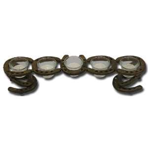  Horseshoes 5 Tealight Candle Holder: Home & Kitchen