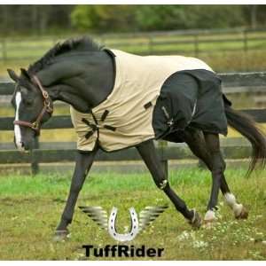  Tuff Rider 600 D Stretch Manager Turnout   Light Sand Blk 