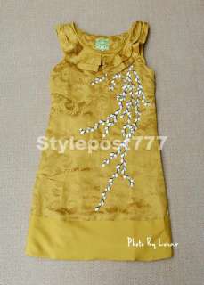 NWOT Anthropologie Floreat Gilded Catkins Shift Dress Size 8  