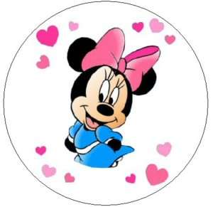 MINNIE MOUSE w/HEARTS~ 1 Sticker / Seal Labels!  